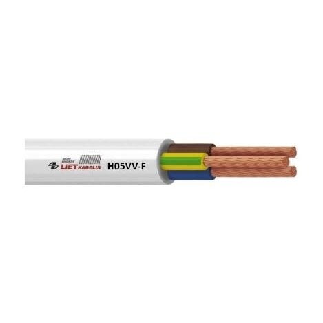 KABELIS H05VV-F 4X4.0 BALTS (100)