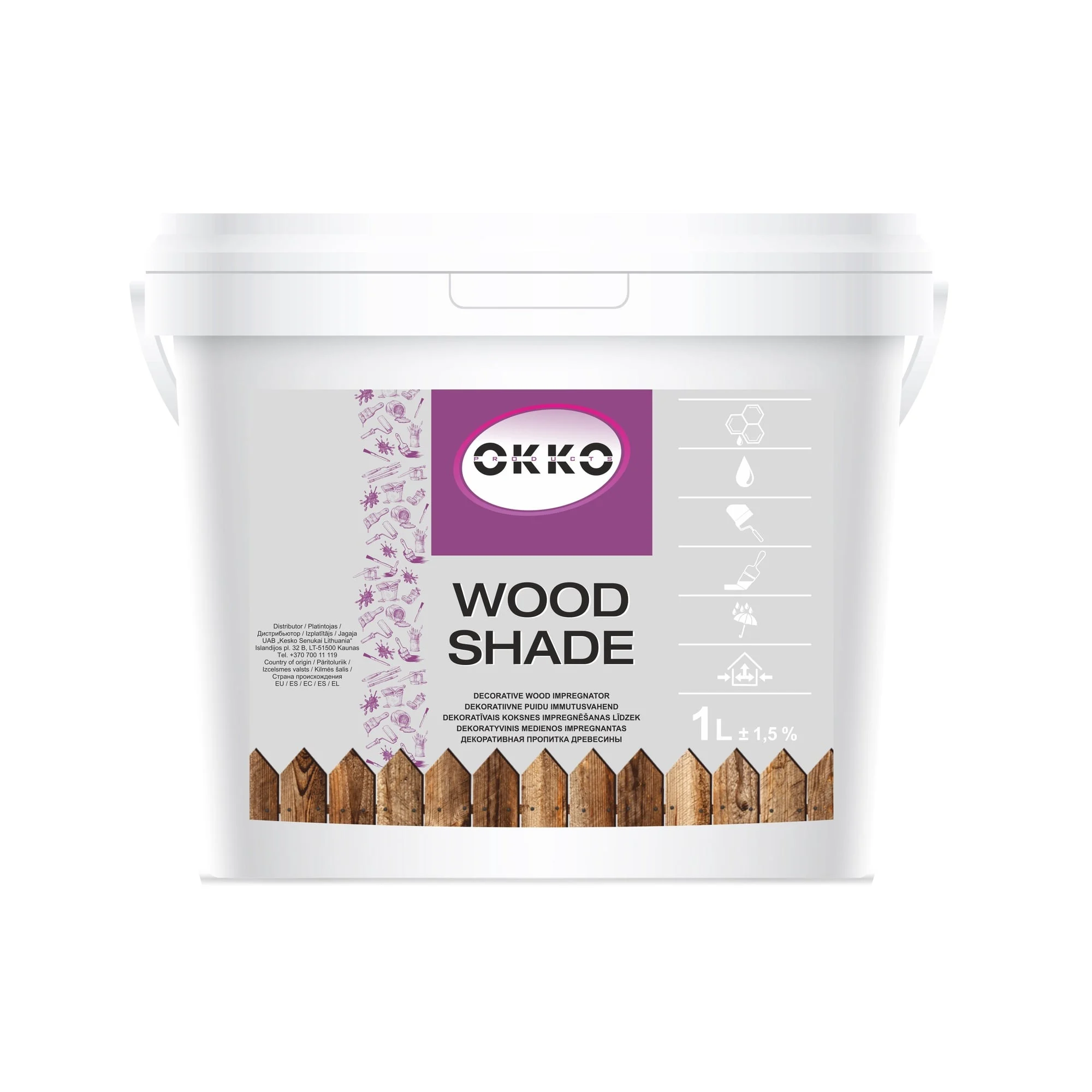 ИНПРЕГНАНТ ДЛЯ ДЕРЕВА SHADE ОРЕХ 1L OKKO