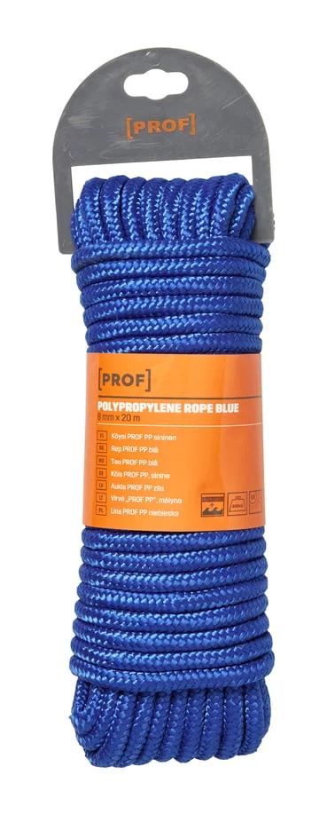 ШНУР ПРОФ PP СИНИЙ 8MMX20M