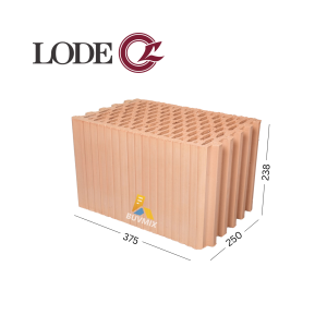 Lode Keraterm 25 celtniecības bloki 15Mpa, 375x250x238mm, 1.61m3