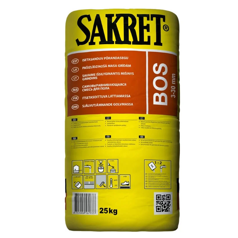 PAŠIZLĪDZIN. MASA SAKRET BOS 3-30MM 25KG