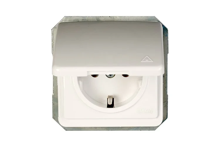 РОЗЕТА VILMA LX200 B/R IP44 БЕЛАЯ