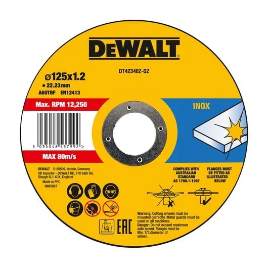 ДИСК НЕР.ТЕР.DEWALT DT42340Z-QZ 125X1.2