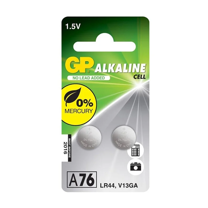 BATTERIES GP A76F-U2 LR44 2 PCS
