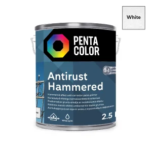 KRĀSA METĀL.VIRSM.PENTACOLOR BALT. 2,5L