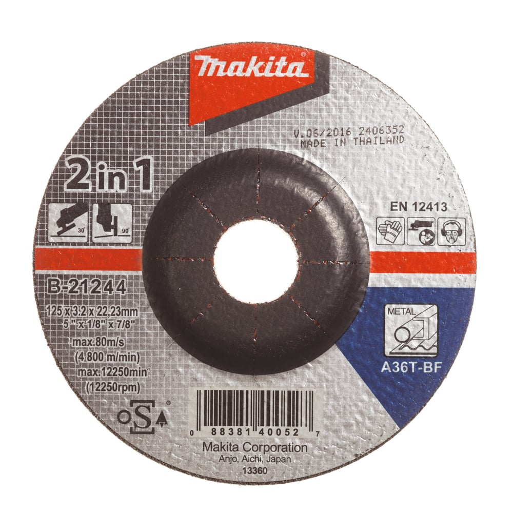 MET.GRIEŠ+SLĪP.DISKS MAKITA 125X3.2MM