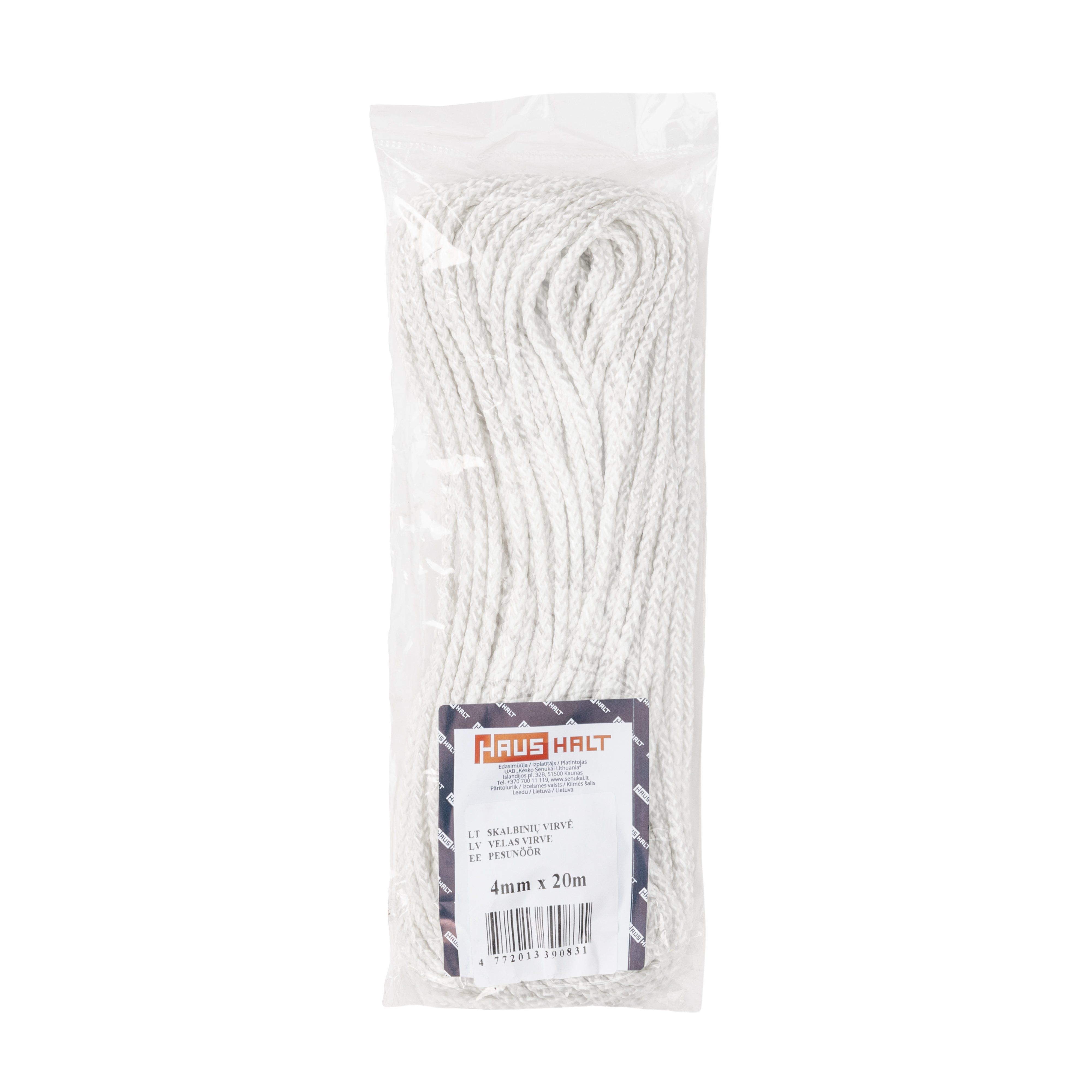 AUKLA VEĻAS 4 MM 20 M BALTA