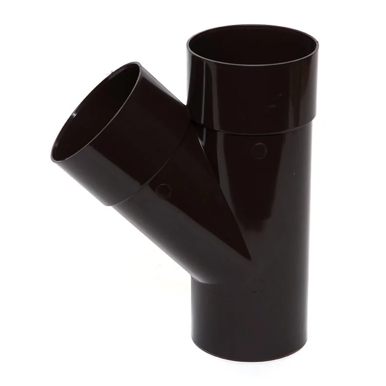PVC SCALA 45° 80MM BROWN DOWNPIPE ELBOW