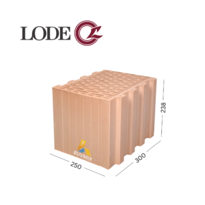 Lode Keraterm 30 celtniecības bloki 15Mpa, 250x300x238mm, 1.71m3
