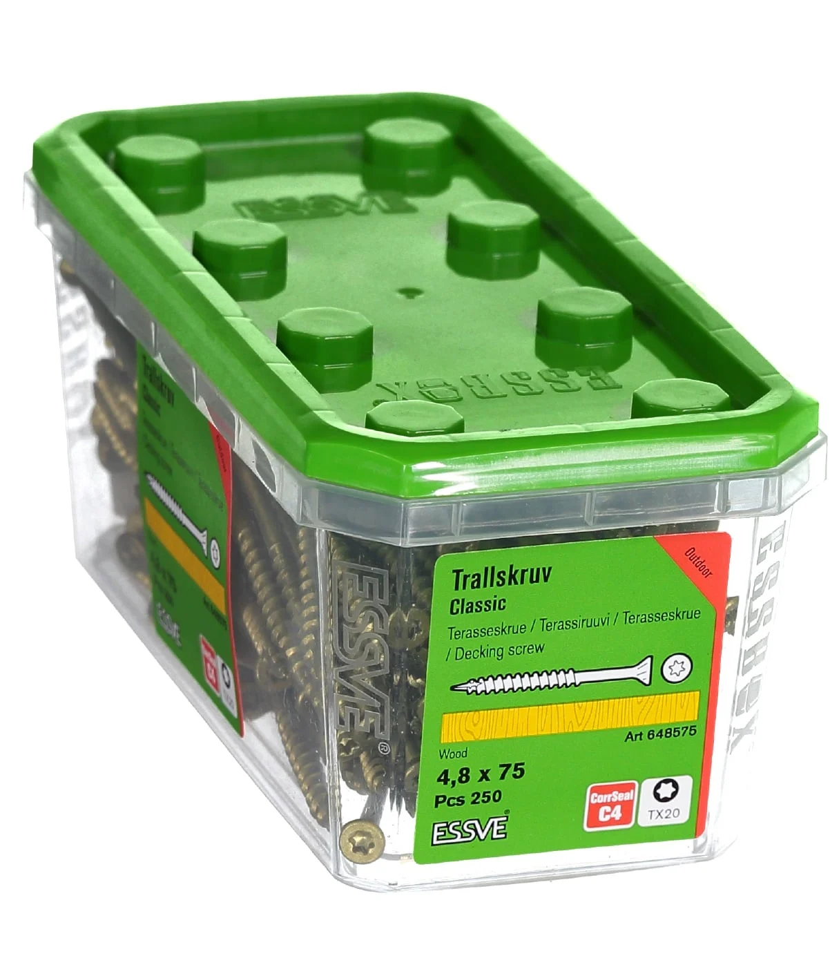 SCREW FACADE-TERRACE 4.8X75 CS ESSVE 250