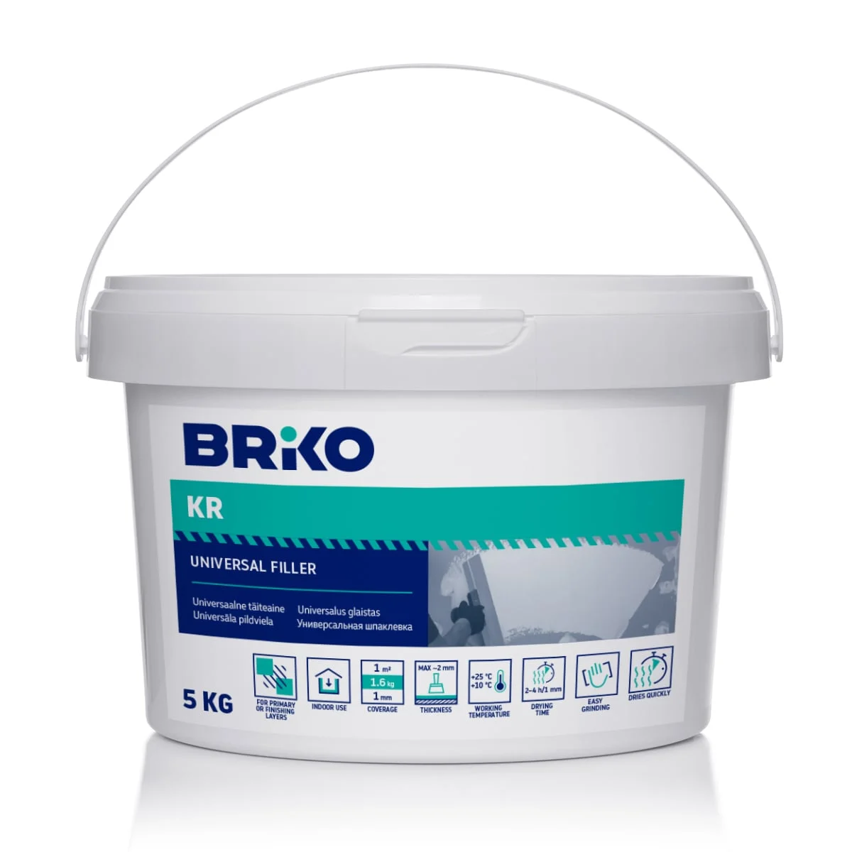 BRIKO PUTTY 5KG WITH CHALK FILLER