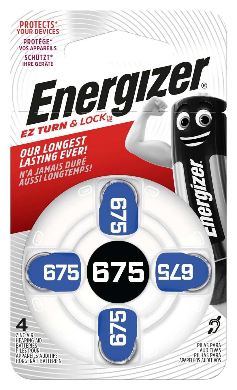 БАТАРЕЯ ENERGIZER 675 ZINC AIR TL4
