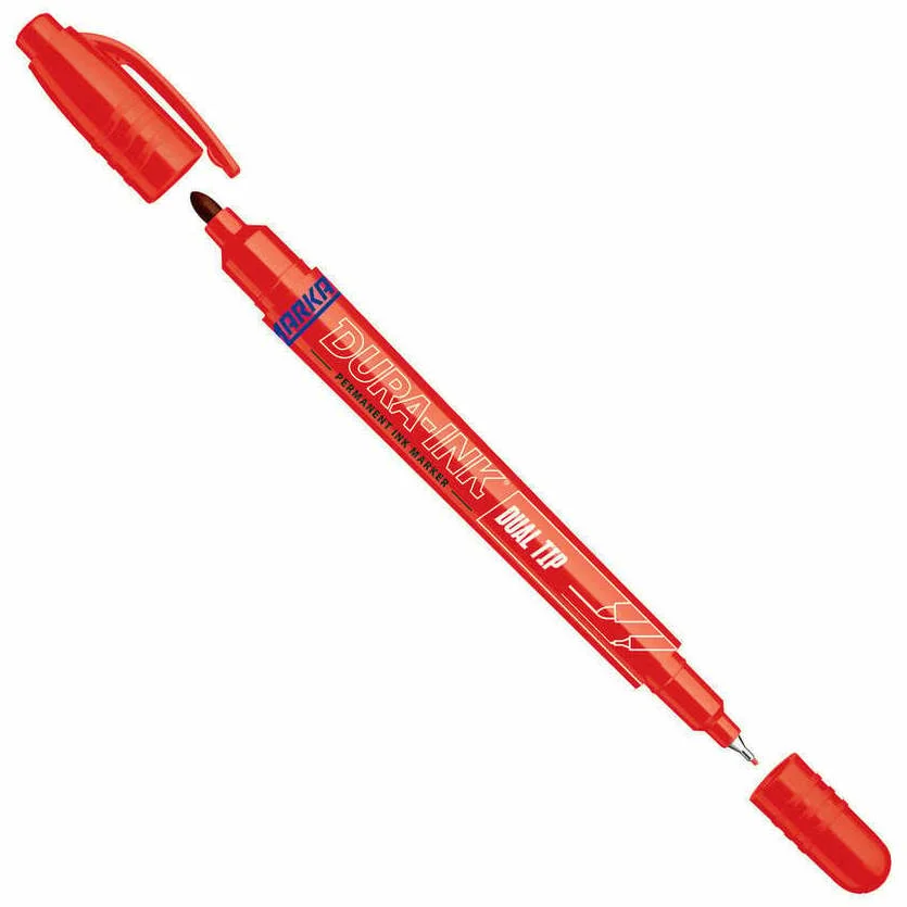 MARKER DURA-INK DUALTIP 0.8-1.5 RED.