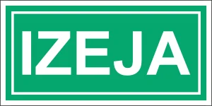 UZLĪME EVAKUĀCIJAS IZEJA 20X10 LUI20