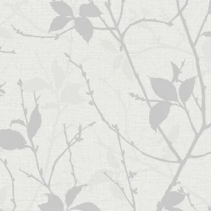 TAPETES VINILA 122433 BELLE WHITE/SILVER