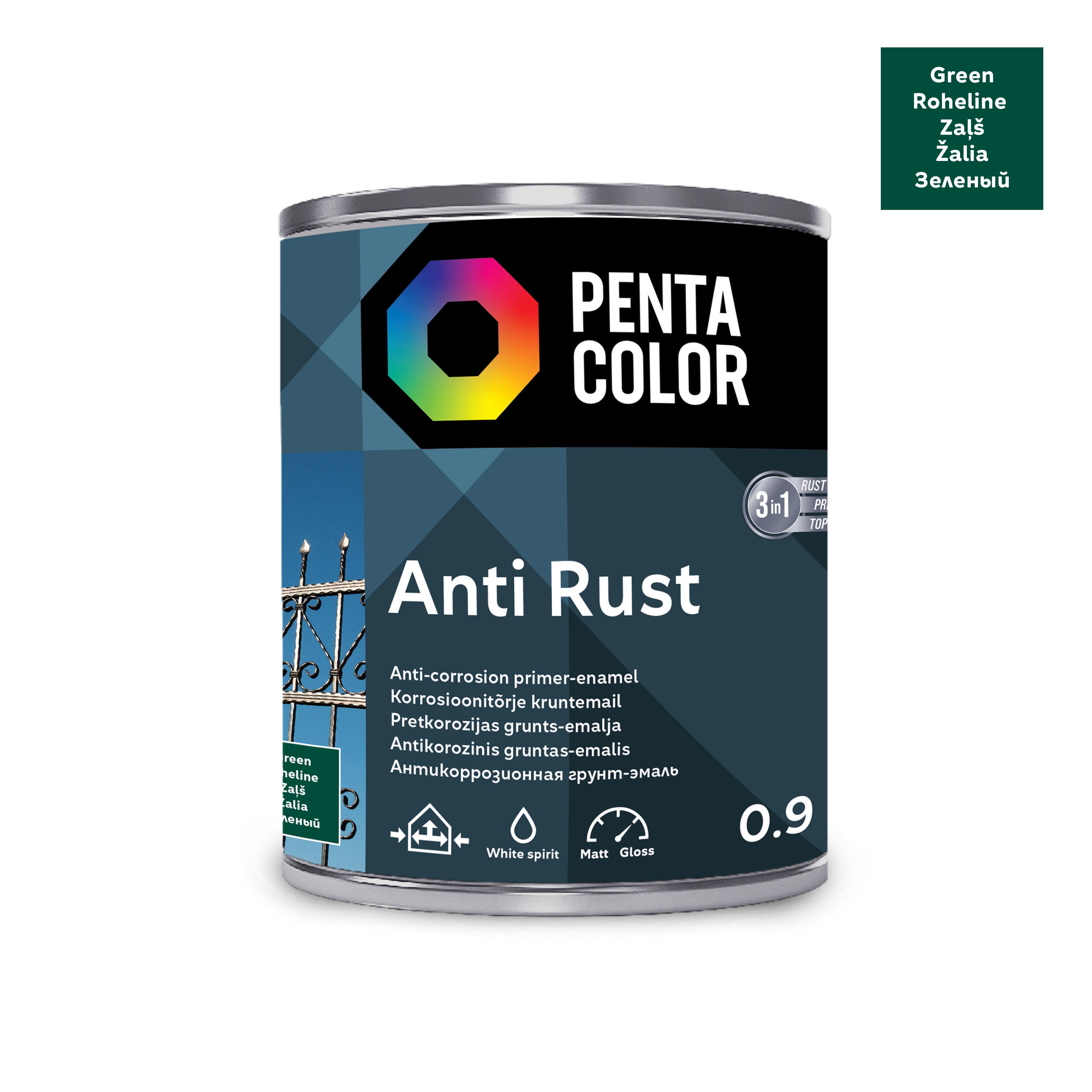 GRUNTS-EMALJA ANTIRUST 0.9L ZAĻA