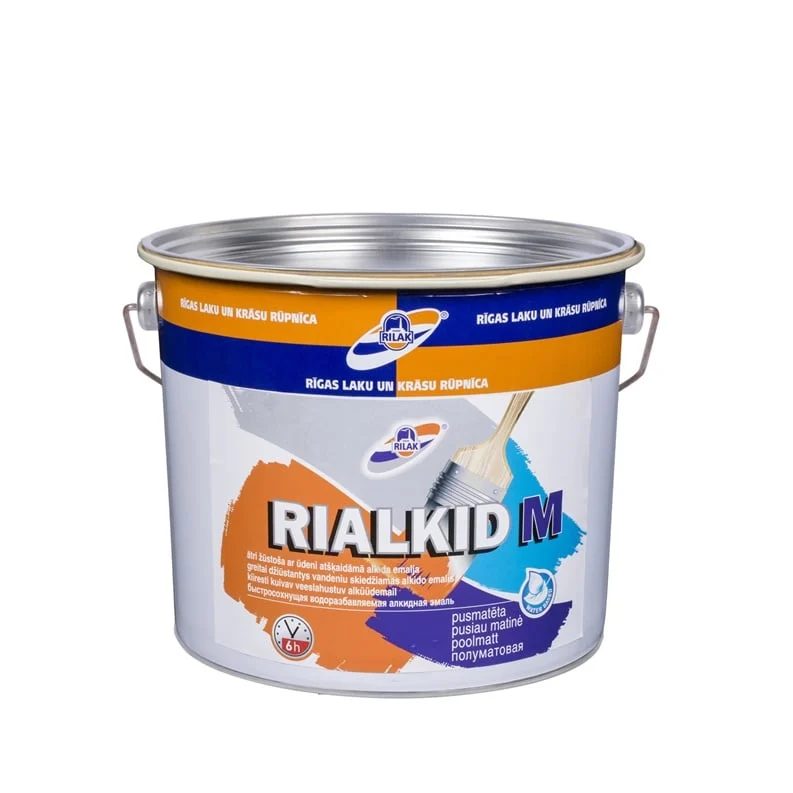 ЭМАЛЬ RIALKID M (A-БАЗА) ПОЛУГЛЯНЦЕВАЯ 2,7Л
