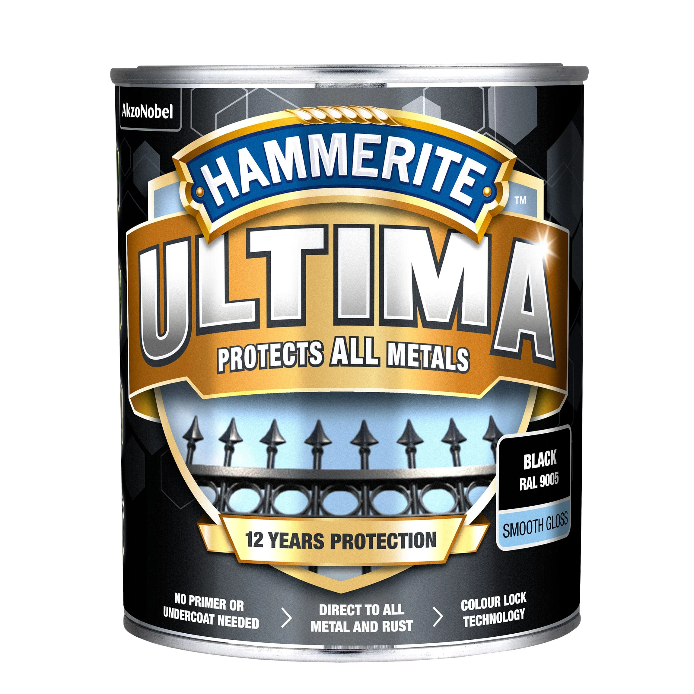 KRĀSA METĀLAM ULTIMA SMOOTH MELNA 0.7L