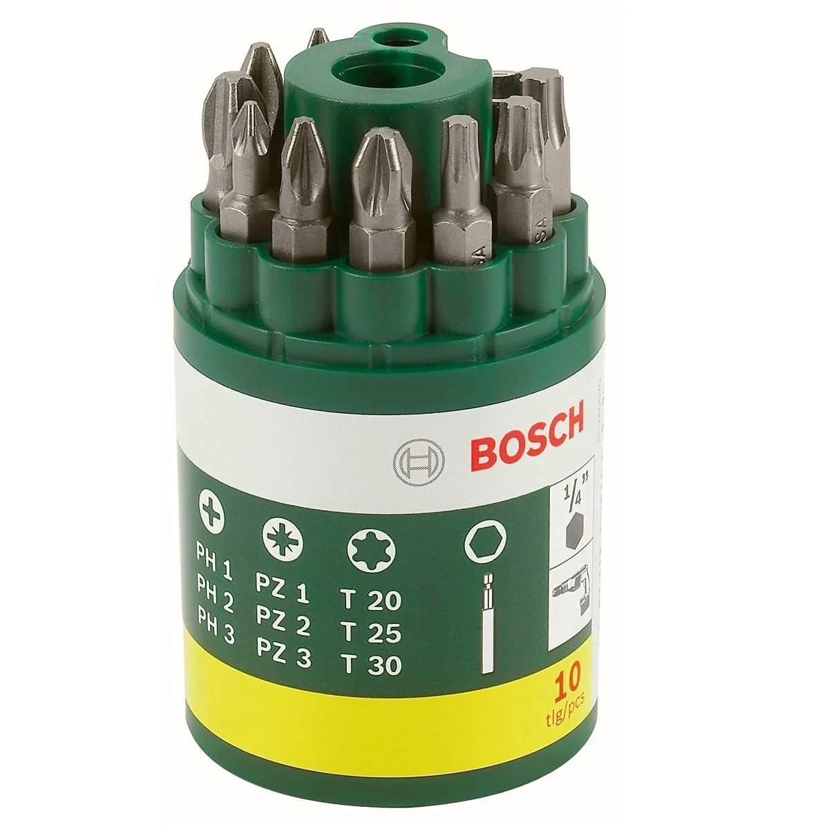 SET 10 PCS. SCREWDRIVER TIPS PROM.