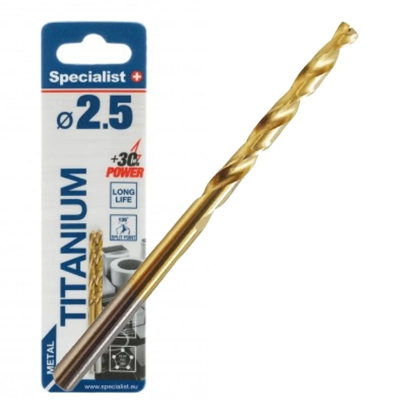 СВЕРЛО ПО МЕТАЛЛУ TITANIUM 2.5MM 2ШТ.