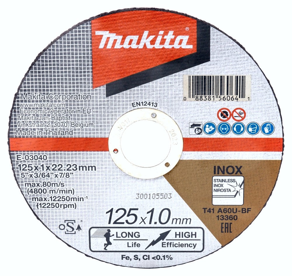ABR.GR.DISKS MAKITA E-03040 125X1MM 1GAB