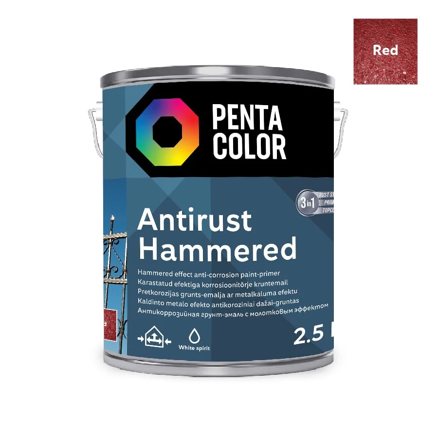КРАСКА МЕТАЛЛ. ПОВЕРХ. PENTACOLOR КРАС. 2,5Л