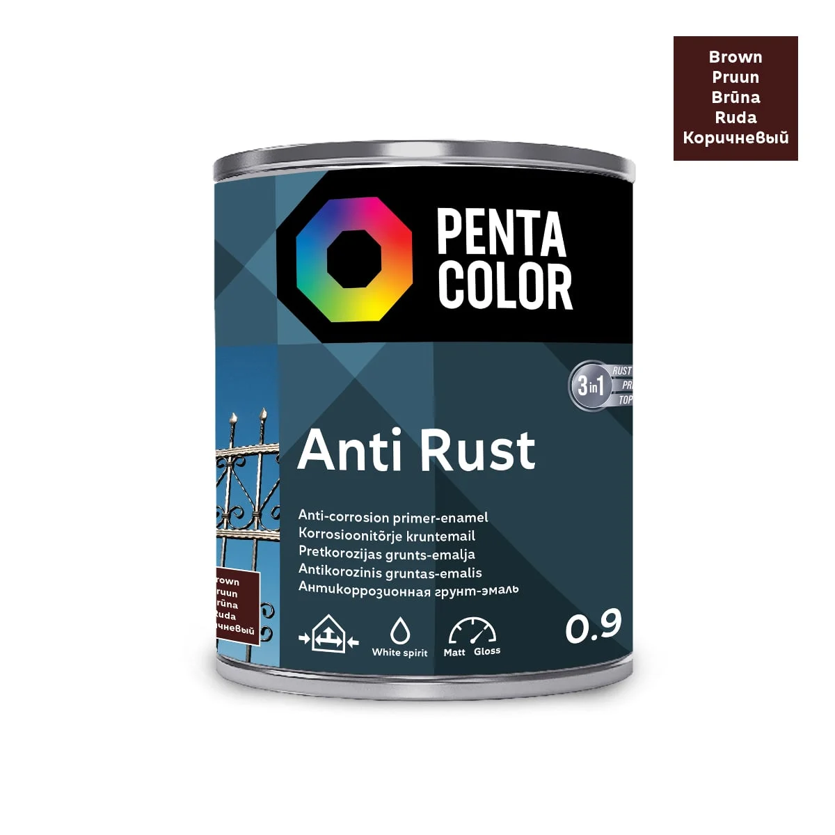 GRUNTS-EMALJA ANTIRUST 0.9L V.BR.