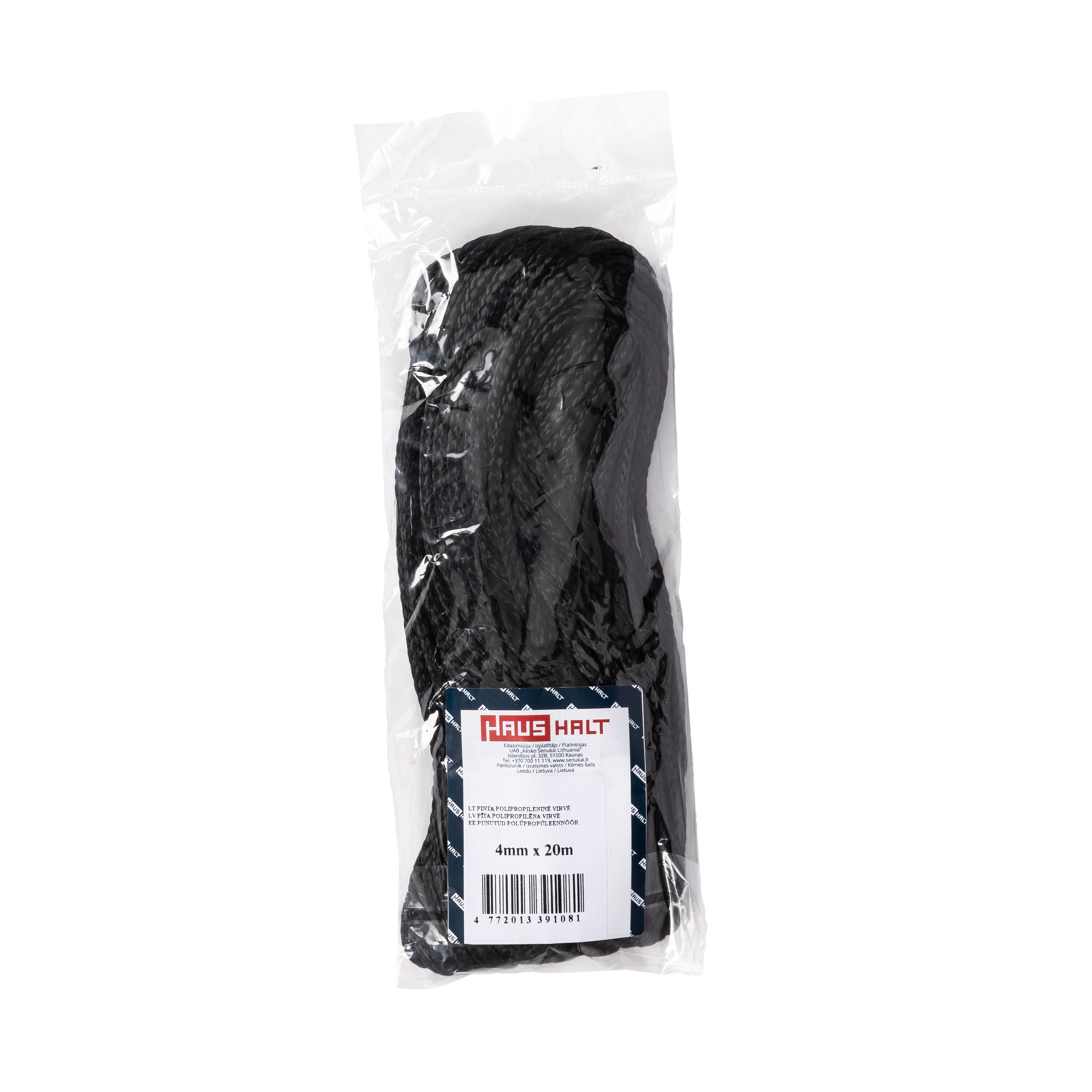 AUKLA PĪTA 4MM 20M MELNA