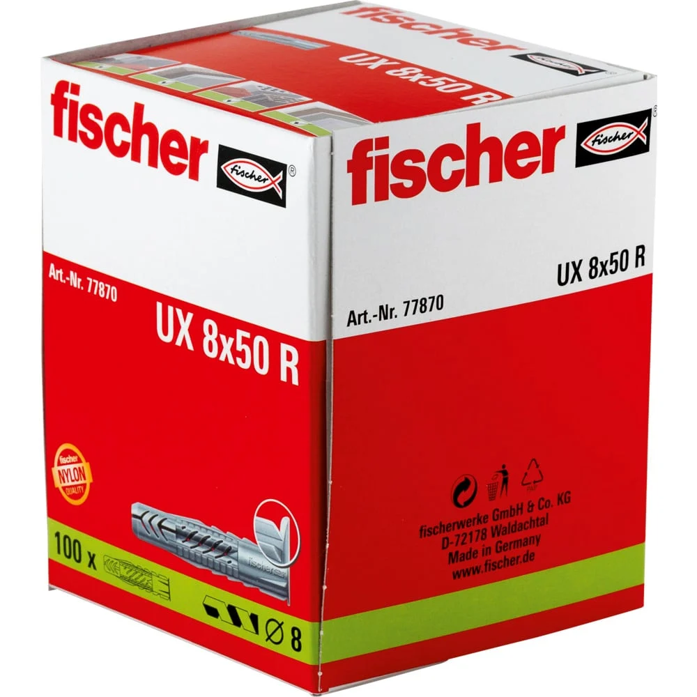 DĪBELIS UX8X50R 100 GAB