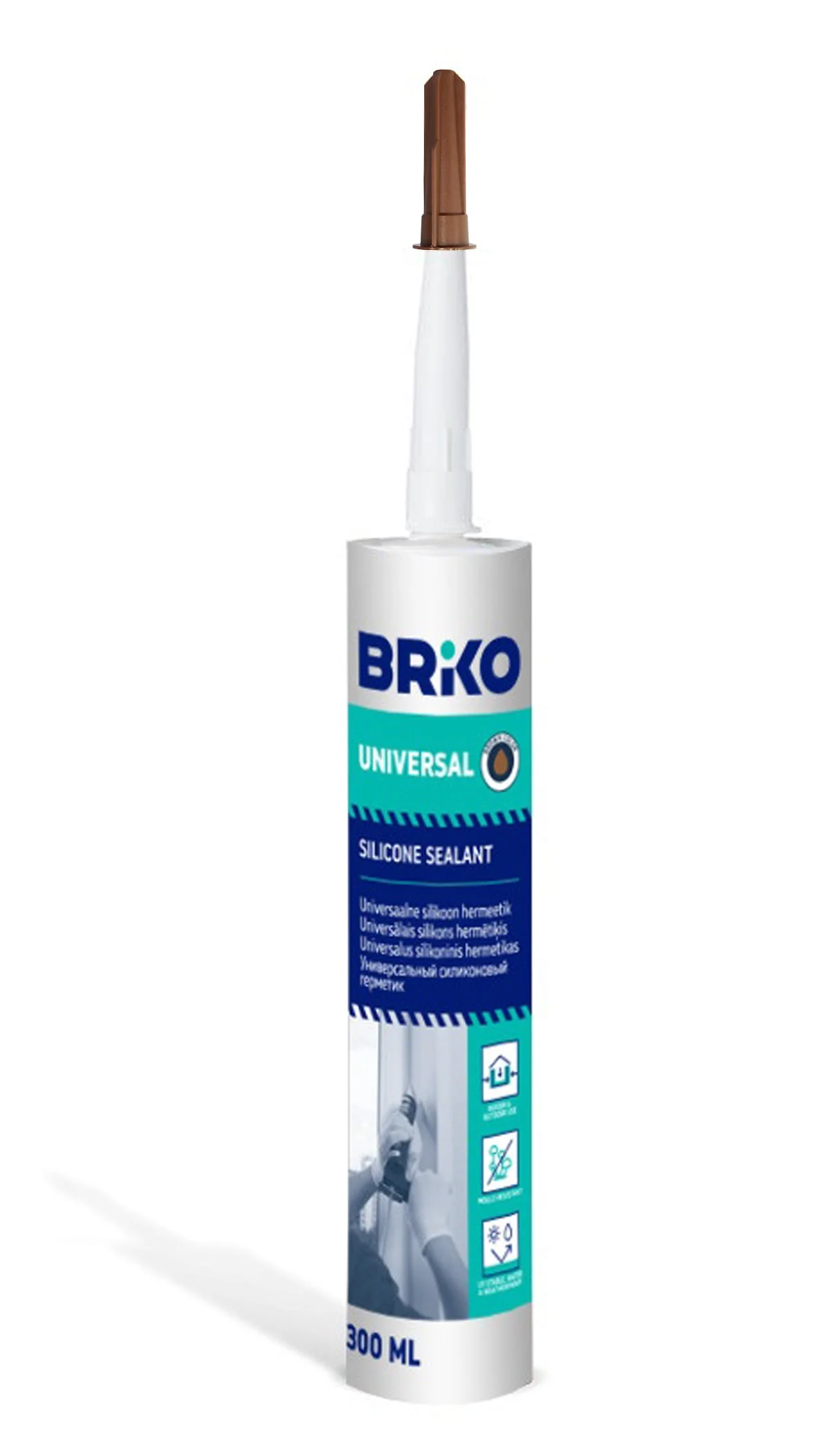 СИЛИКОН BRIKO 1001 U 300ML КОРИЧНЕВЫЙ