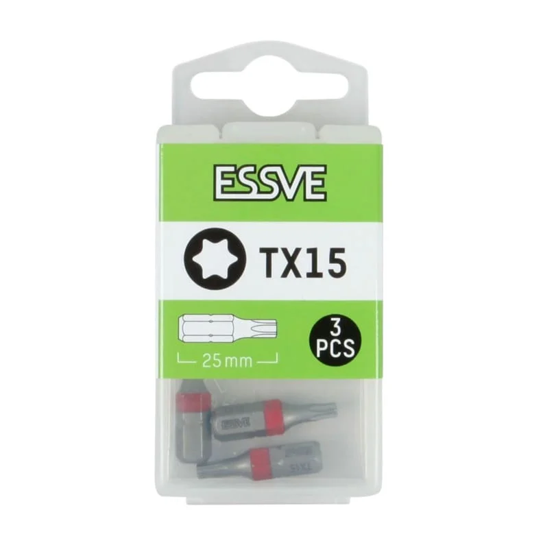SCREWDRIVER TIPS COMP.TX15X25MM 3PCS