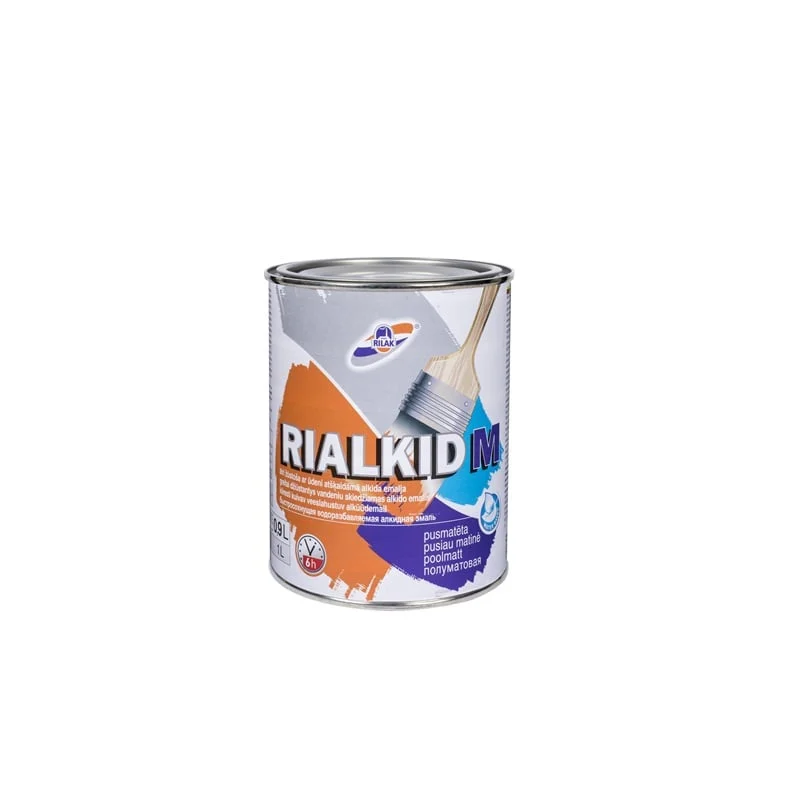 ЭМАЛЬ RIALKID M (A-БАЗА) ПОЛУМАТОВАЯ 0,9Л