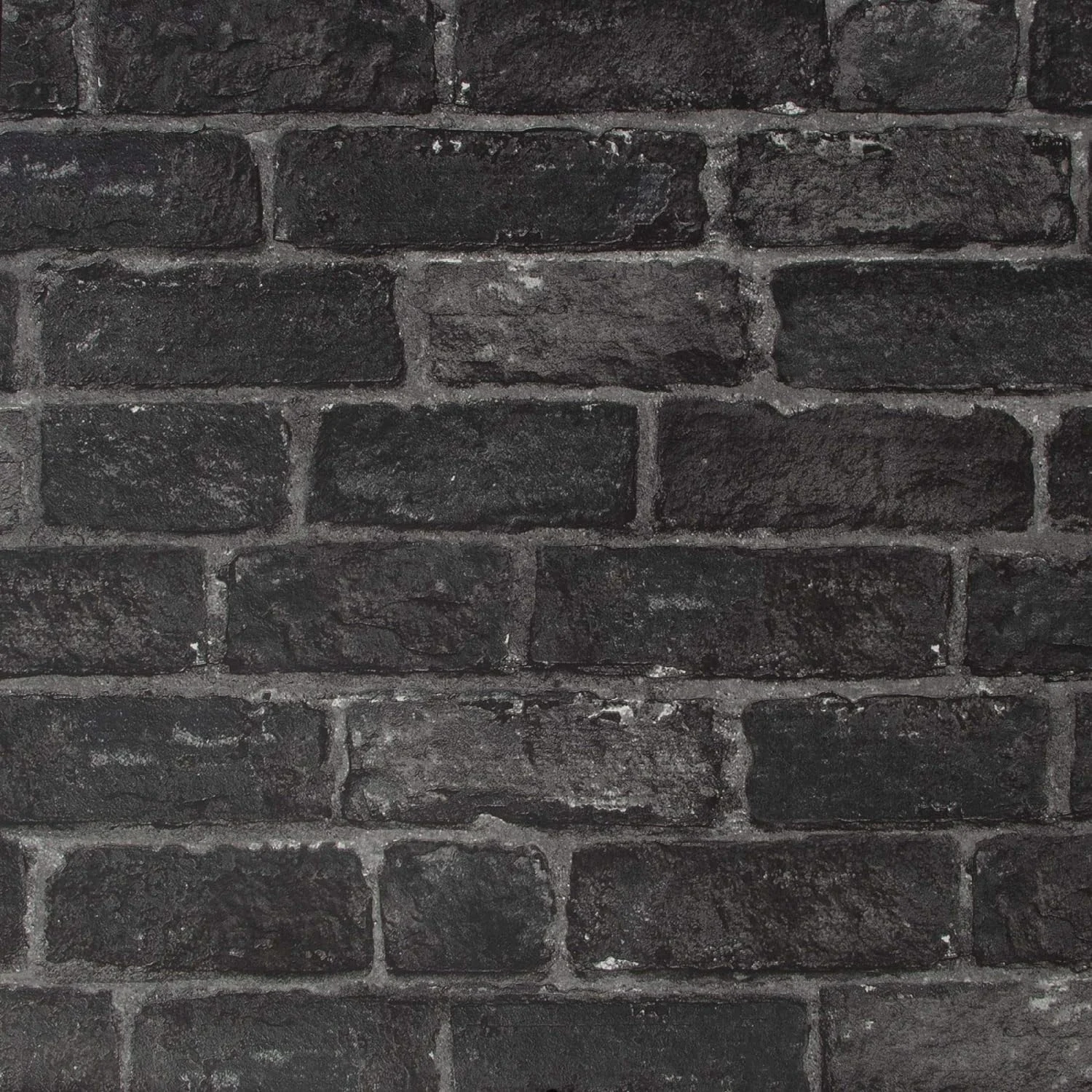 WALLPAPER 107980 BLACK BRICKS