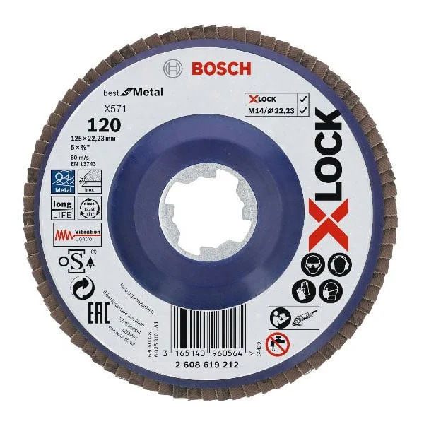 ДИСКИ ЦВЕТОЧНЫЕ 125MM 120 BOSCH X-LOCK