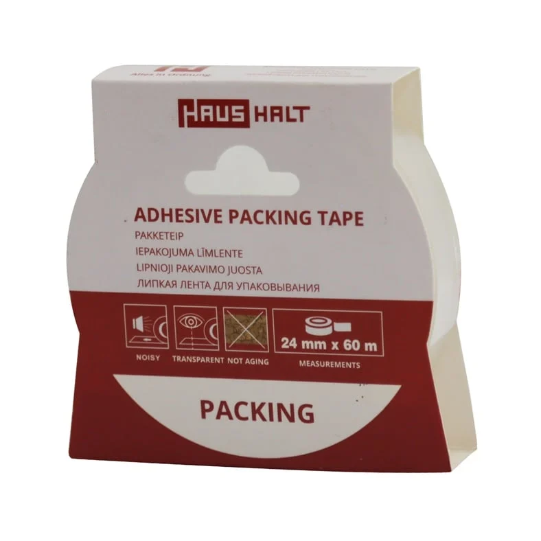 ADHESIVE TAPE PACK. HAUSHALT 24MM60M TRANSPARENT