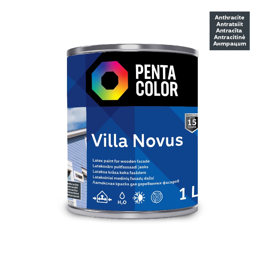KRĀSA FASĀDES VILLA NOVUS ANTRACĪTS 1 L