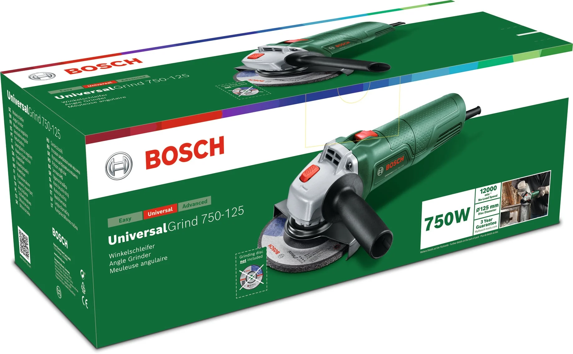 SLĪPMAŠĪNA LEŅĶA BOSCH UNIVL750-125 750W