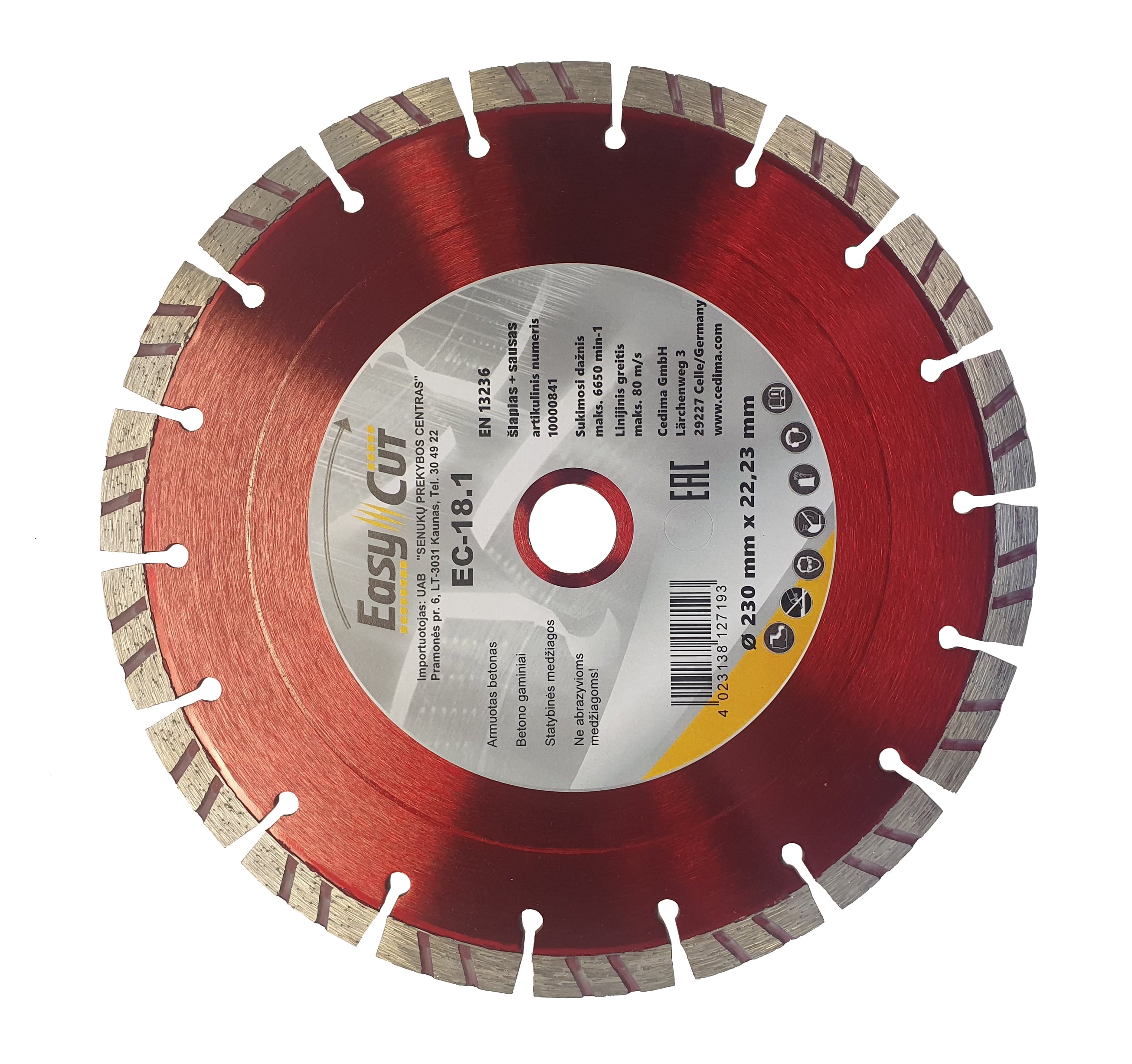 CUTTING DISC DIM.AR SEG.300X2.8X25.4