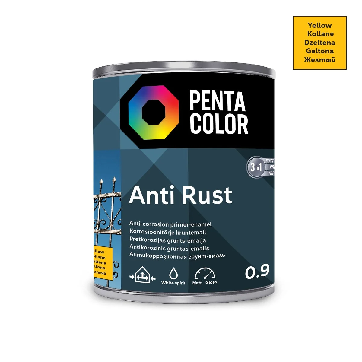 PRIMER ENAMEL ANTIRUST 0.9L YELLOW