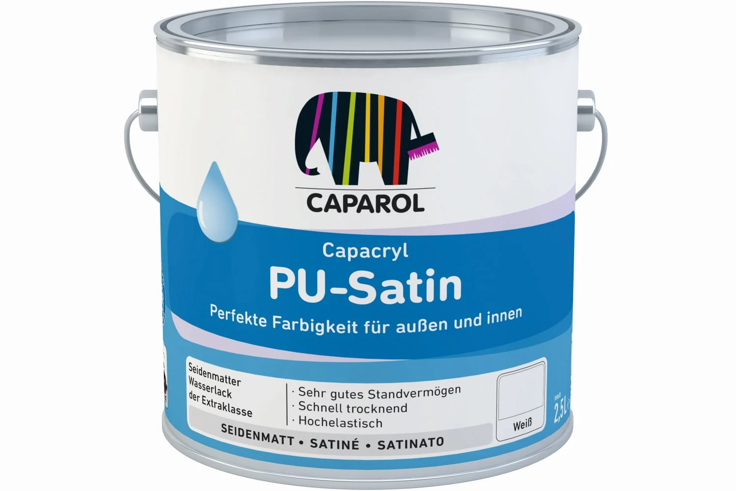 ACRYLIC COLOR CAPACRYL PU-SATIN 2.4L WHITE