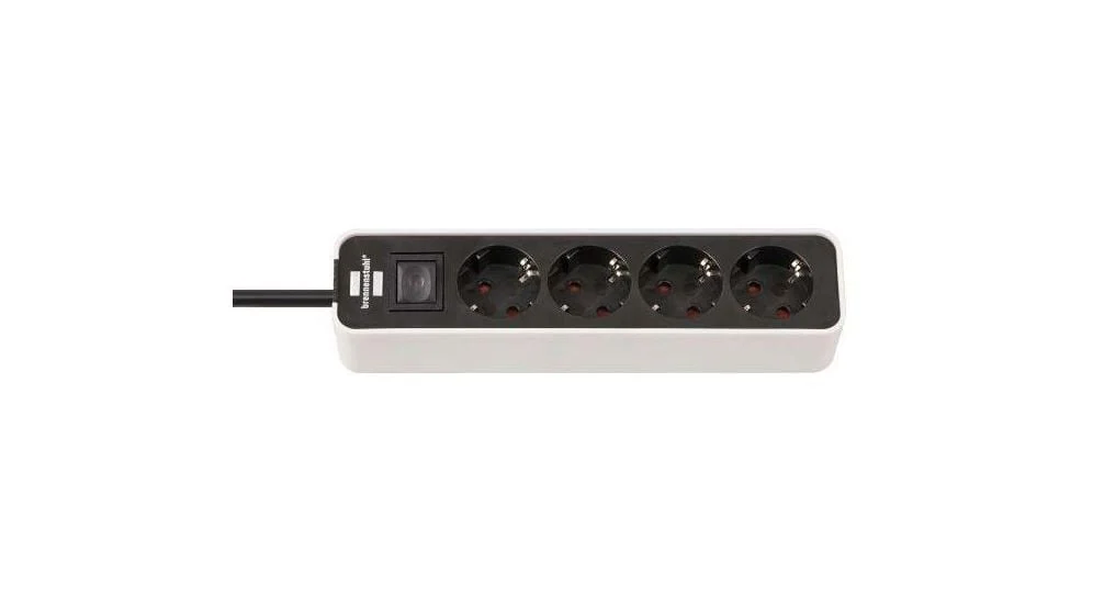 EXTENSION CORD ECOLOR 1.5M. WHITE/BLACK