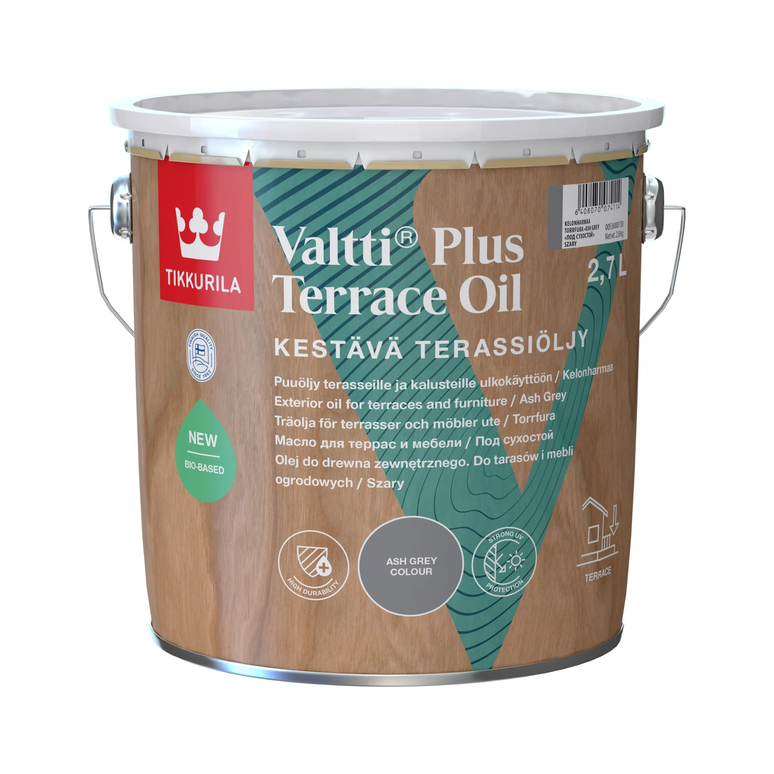 Масло VALTTI PLUS для террас 2.7L СЕРЫЙ