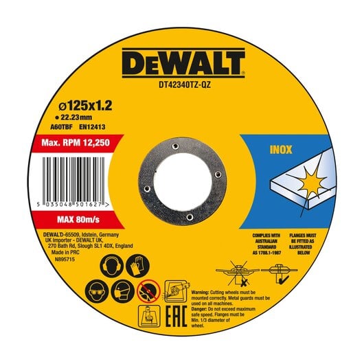 DISK MET.GRINDING.DEWALT 10G DT42340TZ-QZ