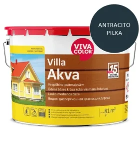 КРАСКА ДЛЯ ДЕРЕВА VILLA AQUA СЕРАЯ 7016 9L