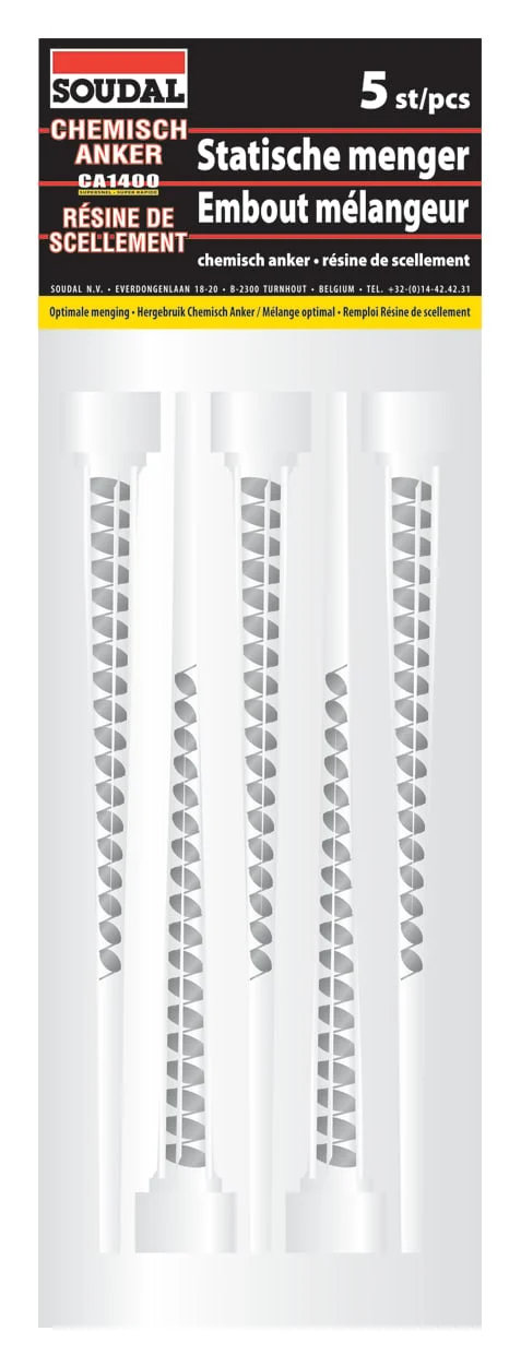 CHEMICAL ANCHOR MIXERS SOUDAL DIY 5PC