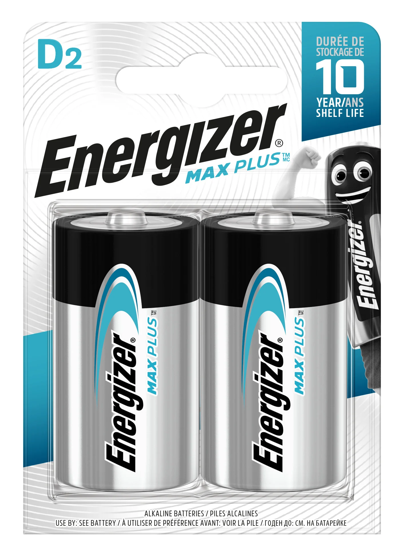 ENERGIZER MAX PLUS D B2 ALK. BATTERIES