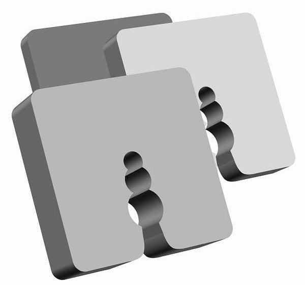 ELEMENTS FOR SKIRTING PROFILE 4MM 50 PCS