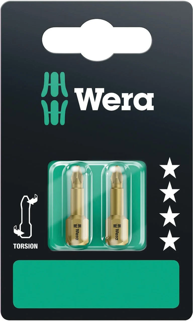 SCREW TIPS. WERA TORSION 2PCS PZ1 X25M