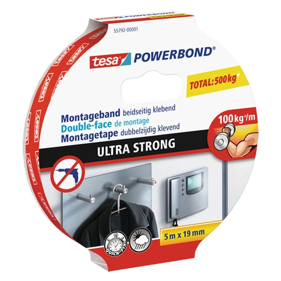 TESA ULTRA STRONG DOUBLE-SIDED TAPE 5MX19MM