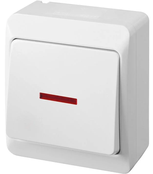 SWITCH HERMES 0341-02 IP44 WHITE